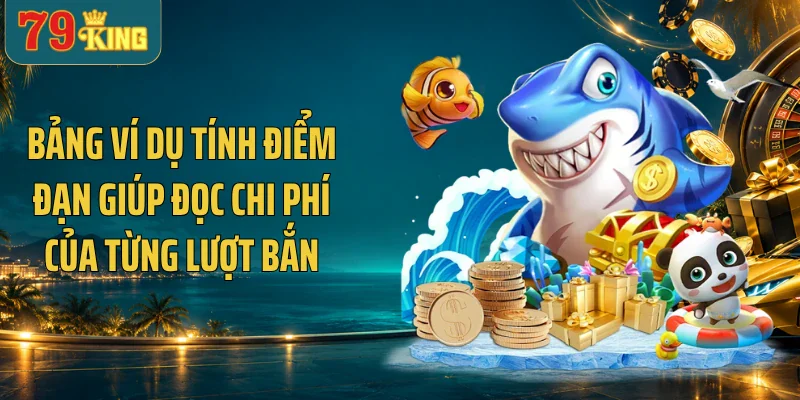 Bảng ví dụ tính điểm đạn giúp đọc chi phí của từng lượt bắn