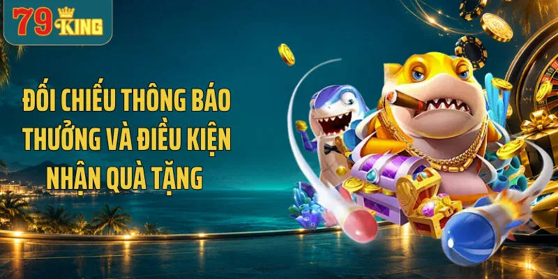 Đối chiếu thông báo thưởng và điều kiện nhận quà tặng