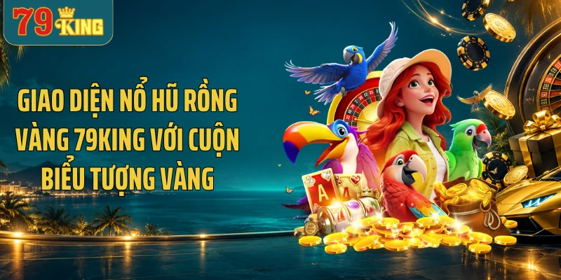 Giao diện nổ hũ Rồng Vàng 79KING với cuộn biểu tượng vàng