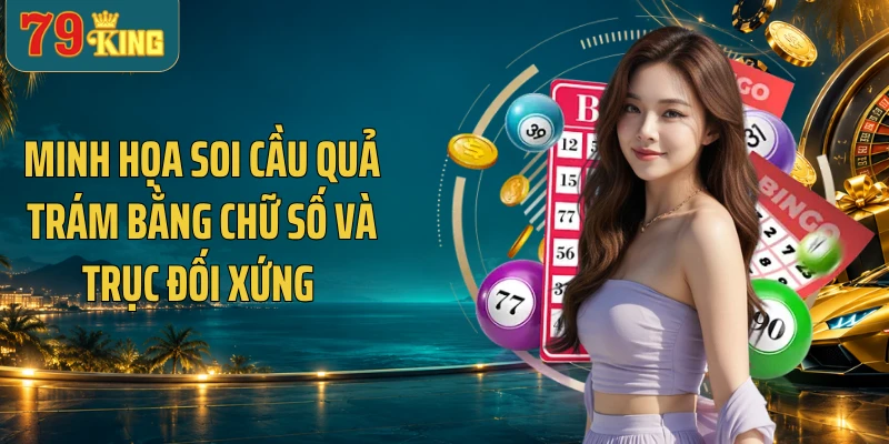 Minh họa soi cầu quả trám bằng chữ số và trục đối xứng