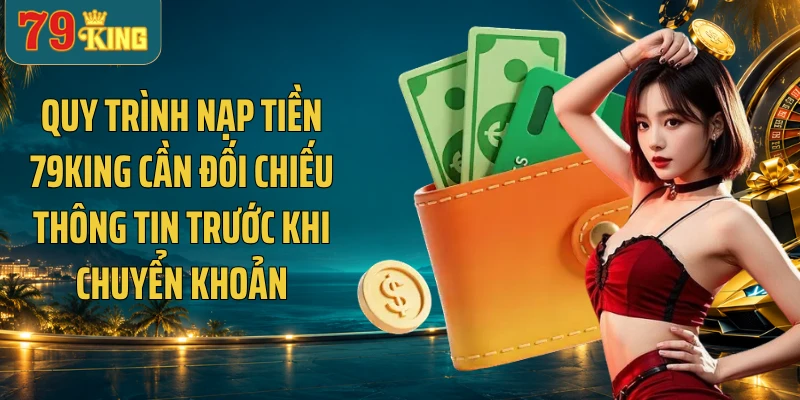 Quy trình nạp tiền 79KING cần đối chiếu thông tin trước khi chuyển khoản